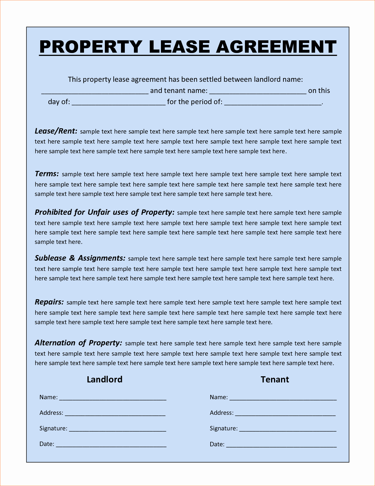 3 Rental Agreement Template Wordreport Template Document