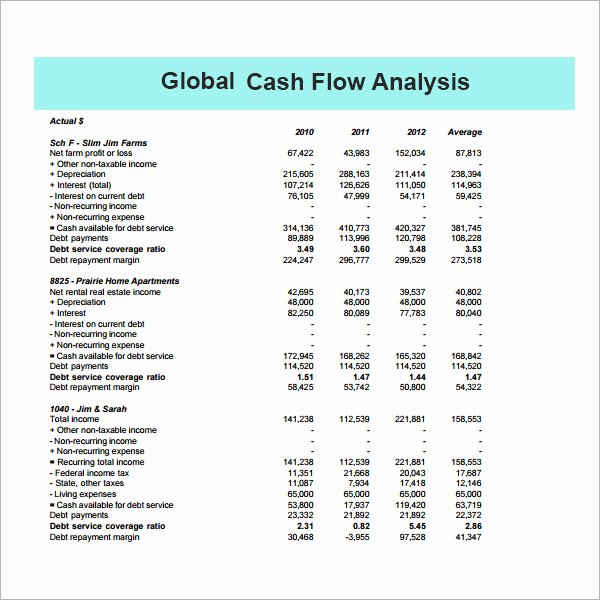 3 Year Cash Flow Projection Template Personal Monthly Cash