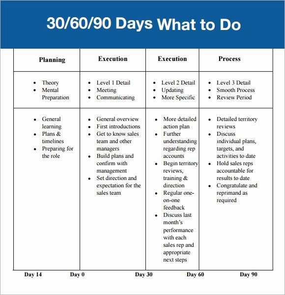 30 60 90 Day Plan Template Affordablecarecat