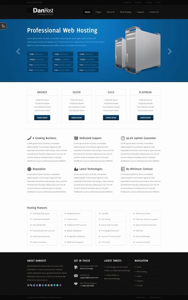 30 Best Web Hosting Website Templates HTML Css and