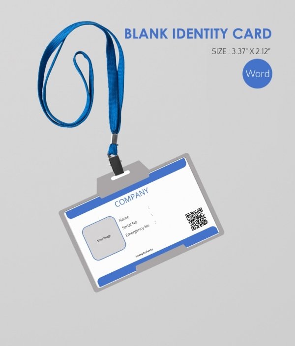 30 Blank Id Card Templates Free Word Psd Eps formats