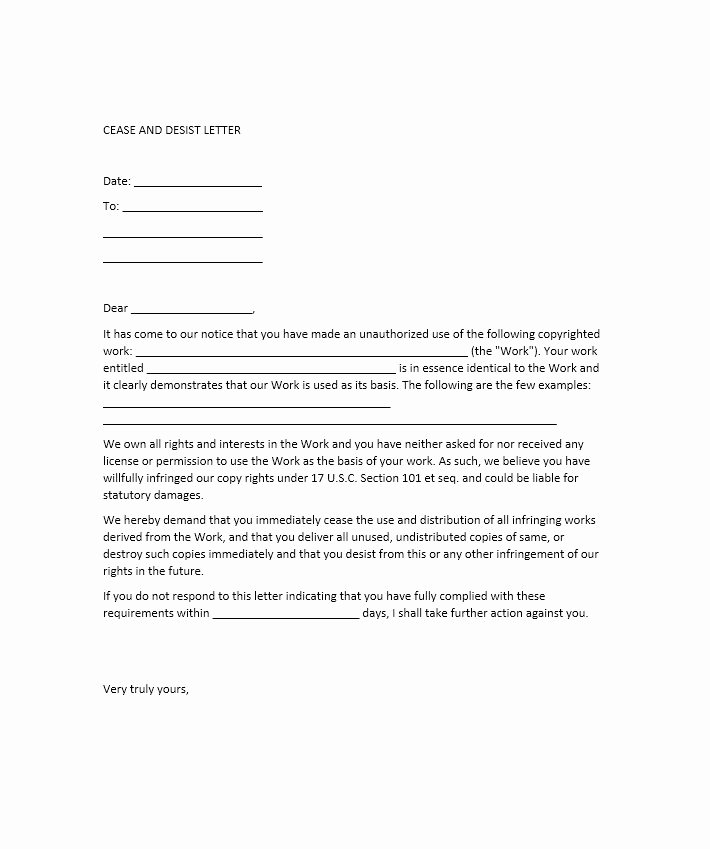 30 Cease and Desist Letter Templates [free] Template Lab