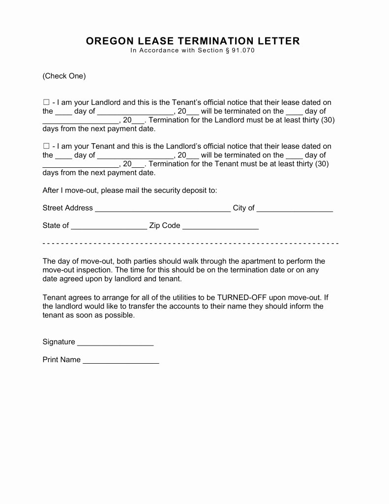 30 Day Eviction Notice Template oregon Templates