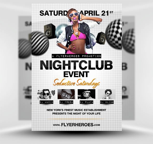 30 Fabulous Night Club Flyer Templates &amp; Psd Designs