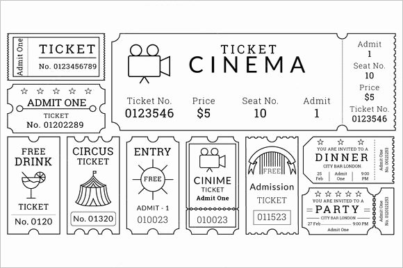 30 Free Movie Ticket Templates Printable Word formats