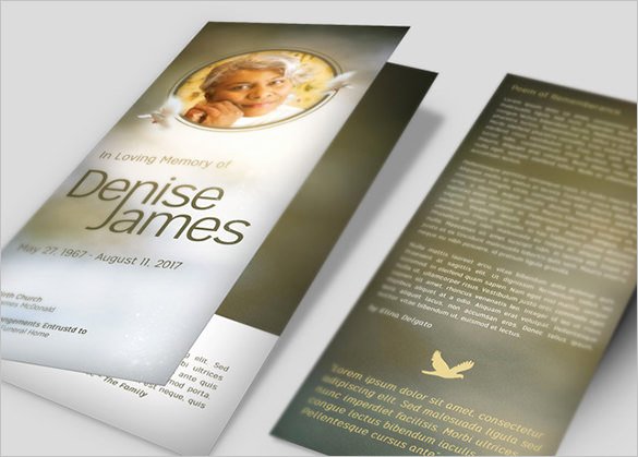 30 Funeral Program Brochure Templates – Free Word Psd