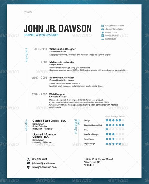 30 Modern and Professional Resume Templates