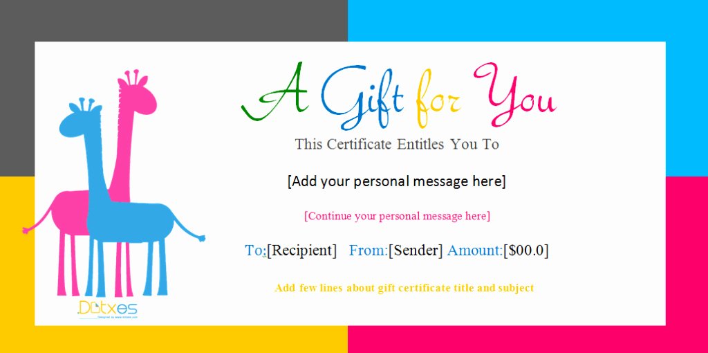 30 New Gift Certificate Template for Word