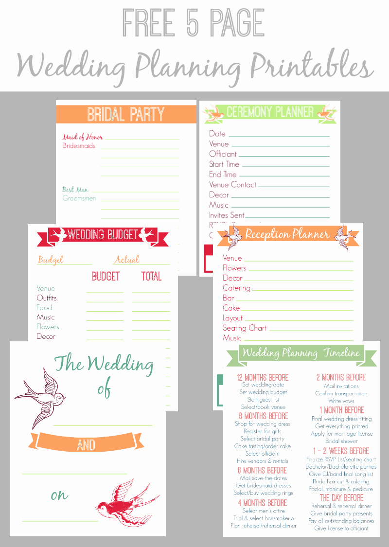 30 Page Wedding Planning Printable Set