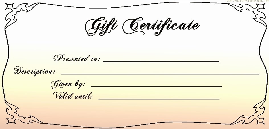 30 Printable Gift Certificates