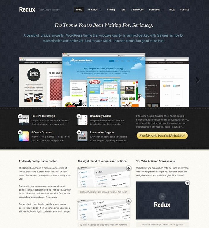 30 Professional Wordpress App themes and HTML Templates