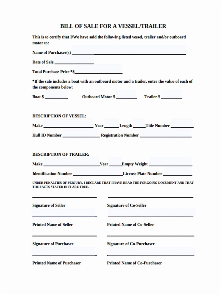 30 Sample Bill Of Sale forms