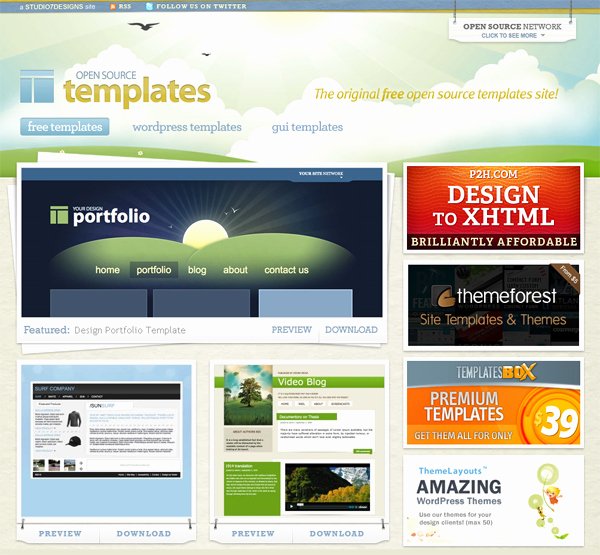 30 sites that offer free website templates and free flash templates