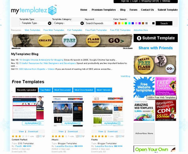 30 Sites that Fer Free Website Templates and Free Flash