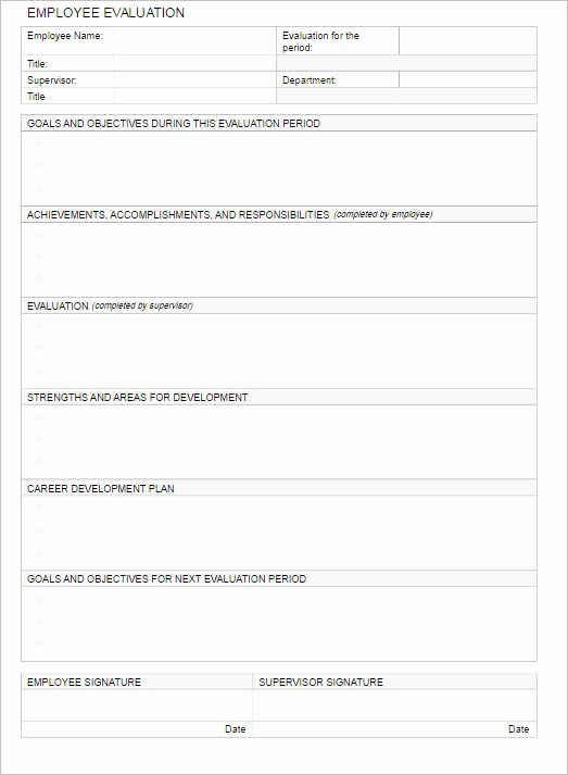 31 Employee Evaluation form Templates Free Word Excel