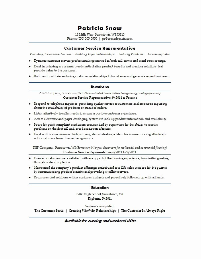 31 Free Customer Service Resume Examples Free Template