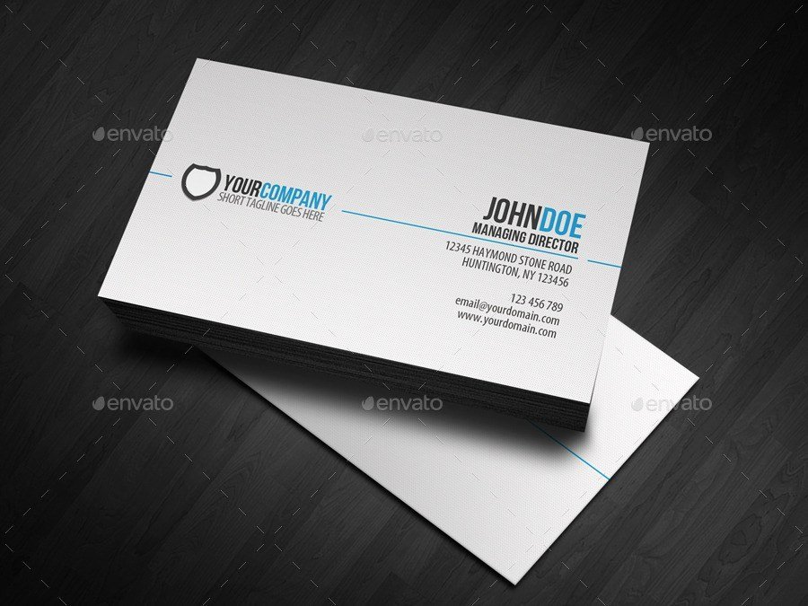 31 Professional &amp; Simple Business Cards Templates for 2018