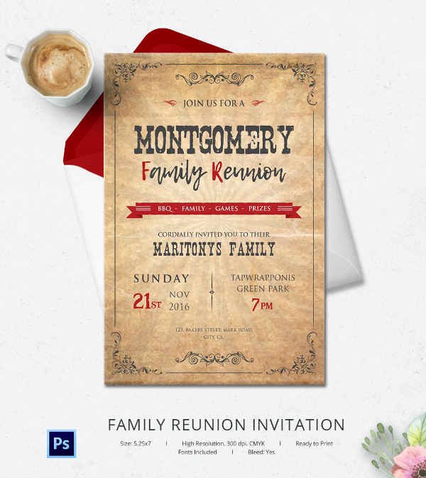 Family Reunion Invitation Templates Letter Example Template