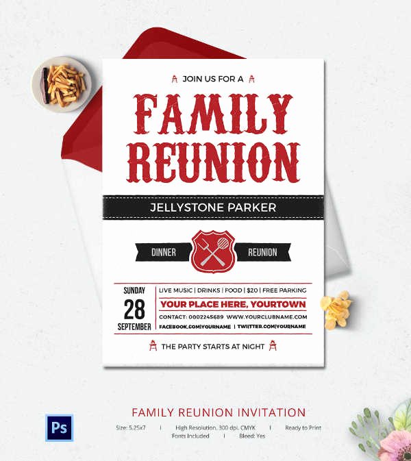 32 Family Reunion Invitation Templates Free Psd Vector