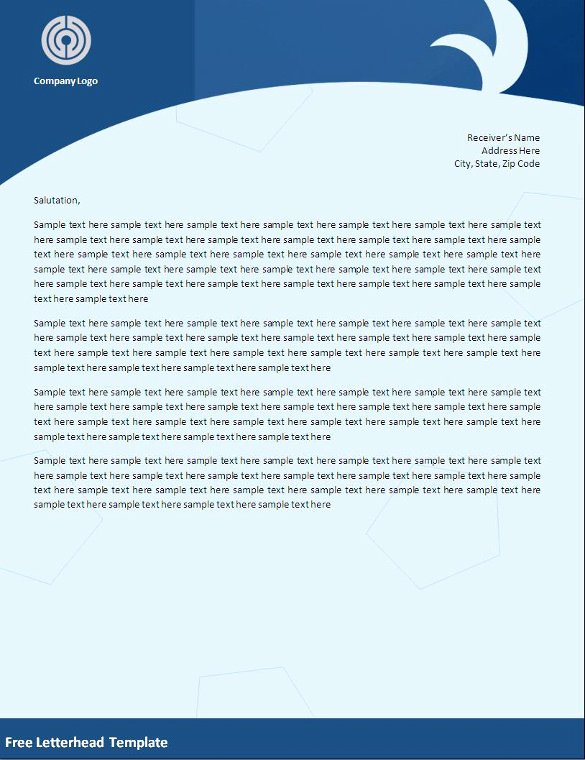 32 Word Letterhead Templates Free Samples Examples
