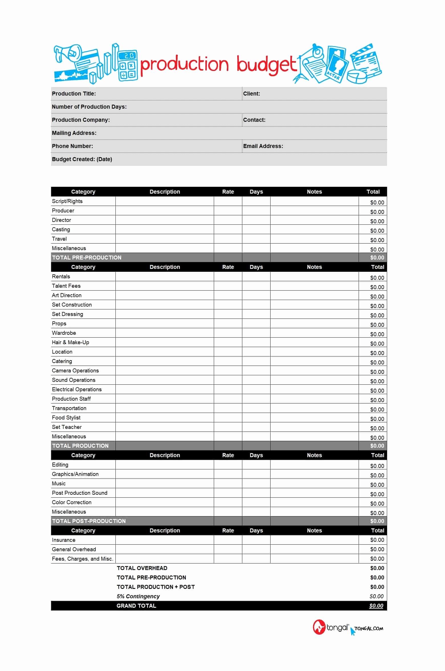 33 Free Bud Templates Excel Word Template Lab