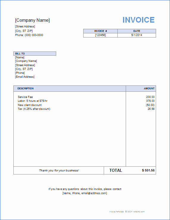 33 Professional Grade Free Invoice Templates for Ms Word
