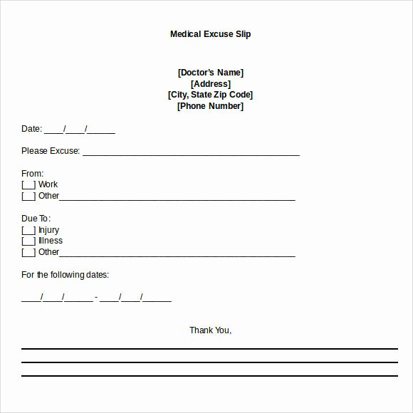 doctors note template