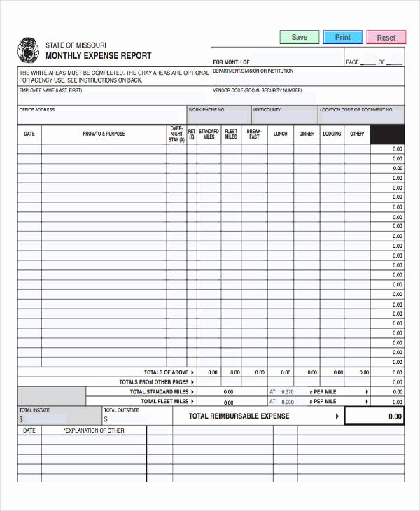 34 Expense Report Templates Word Pdf Excel