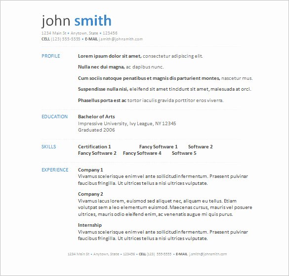 microsoft resume template