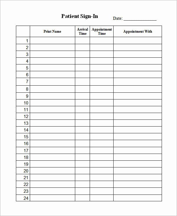 34 Sample Sign In Sheet Templates – Pdf Word Apple