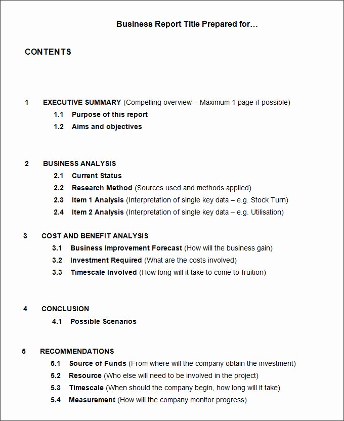 35 Business Report Template Free Sample Example