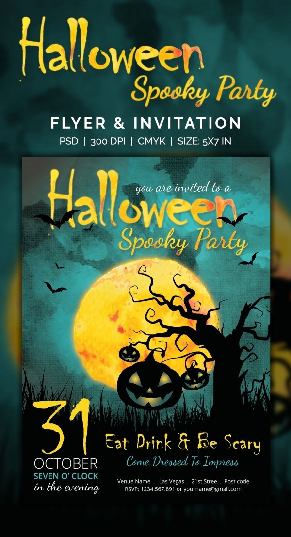 35 Halloween Invitation Free Psd Vector Eps Ai