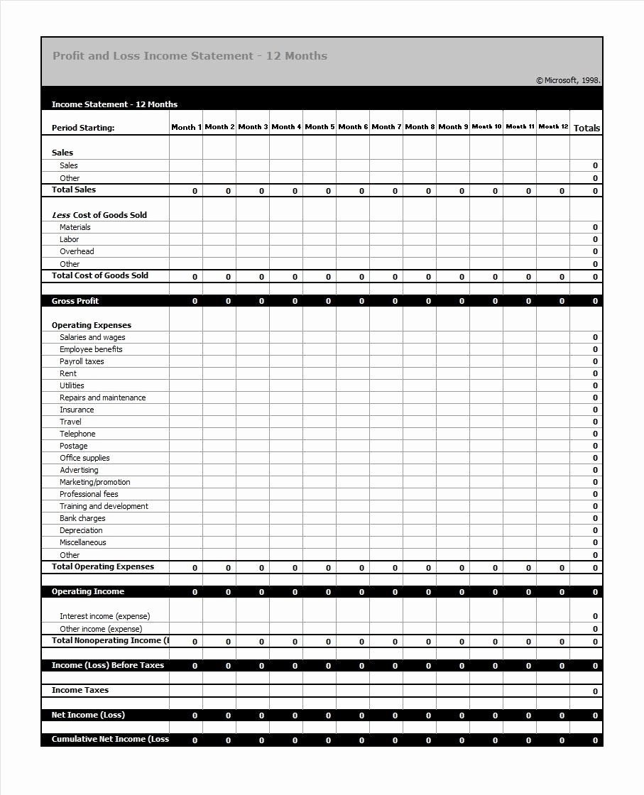 35 Profit and Loss Statement Templates &amp; forms