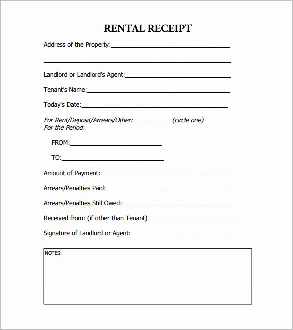 35 Rental Receipt Templates Doc Pdf Excel