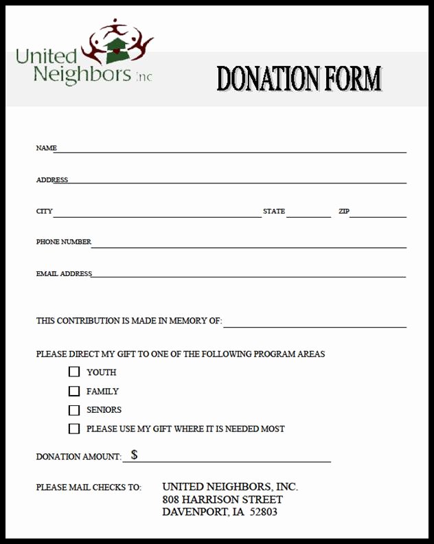 36 Free Donation form Templates In Word Excel Pdf