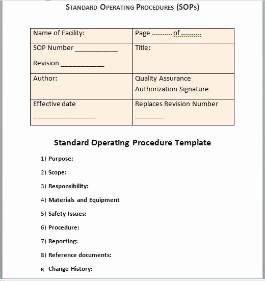 37 Best Standard Operating Procedure sop Templates