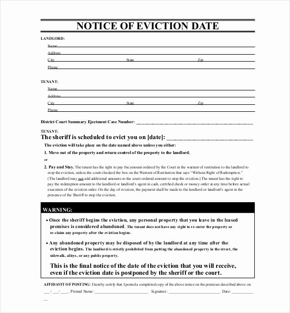 37 Eviction Notice Templates Doc Pdf