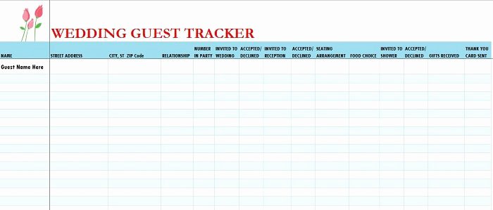 37 Free Beautiful Wedding Guest List &amp; Itinerary Templates