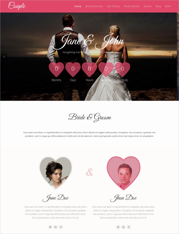37 Free Wedding Website themes &amp; Templates