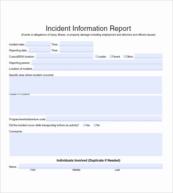 37 Incident Report Templates Pdf Doc Pages