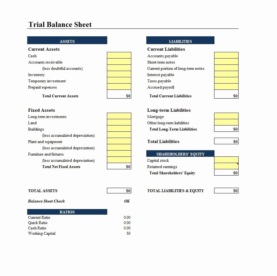 38 Free Balance Sheet Templates &amp; Examples Template Lab