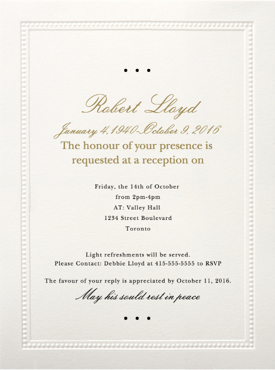 39 Best Funeral Reception Invitations