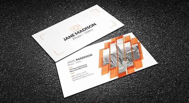 photography business cards free psd template