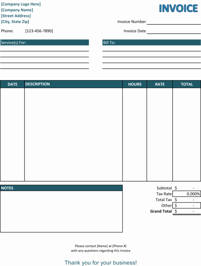 39 Best Templates Of Service Billing Invoice Examples