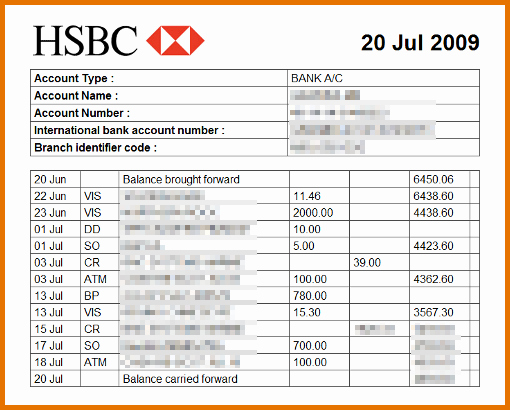 4 Bank Statement Templatereference Letters Words