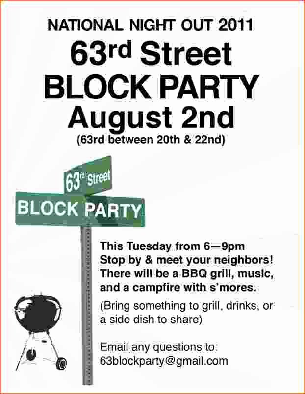 4 Block Party Flyer Template Bookletemplate