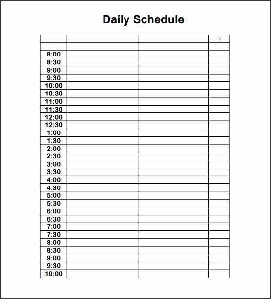 4 Daily Schedule Template for Students Sampletemplatess