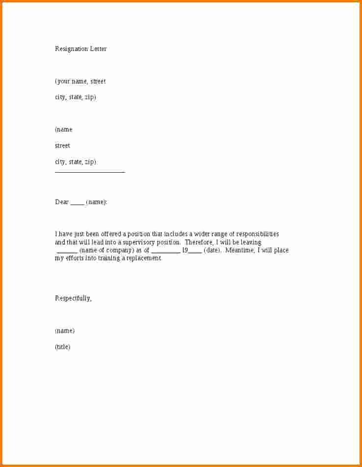 4 formal Resignation Letter 1 Month Notice