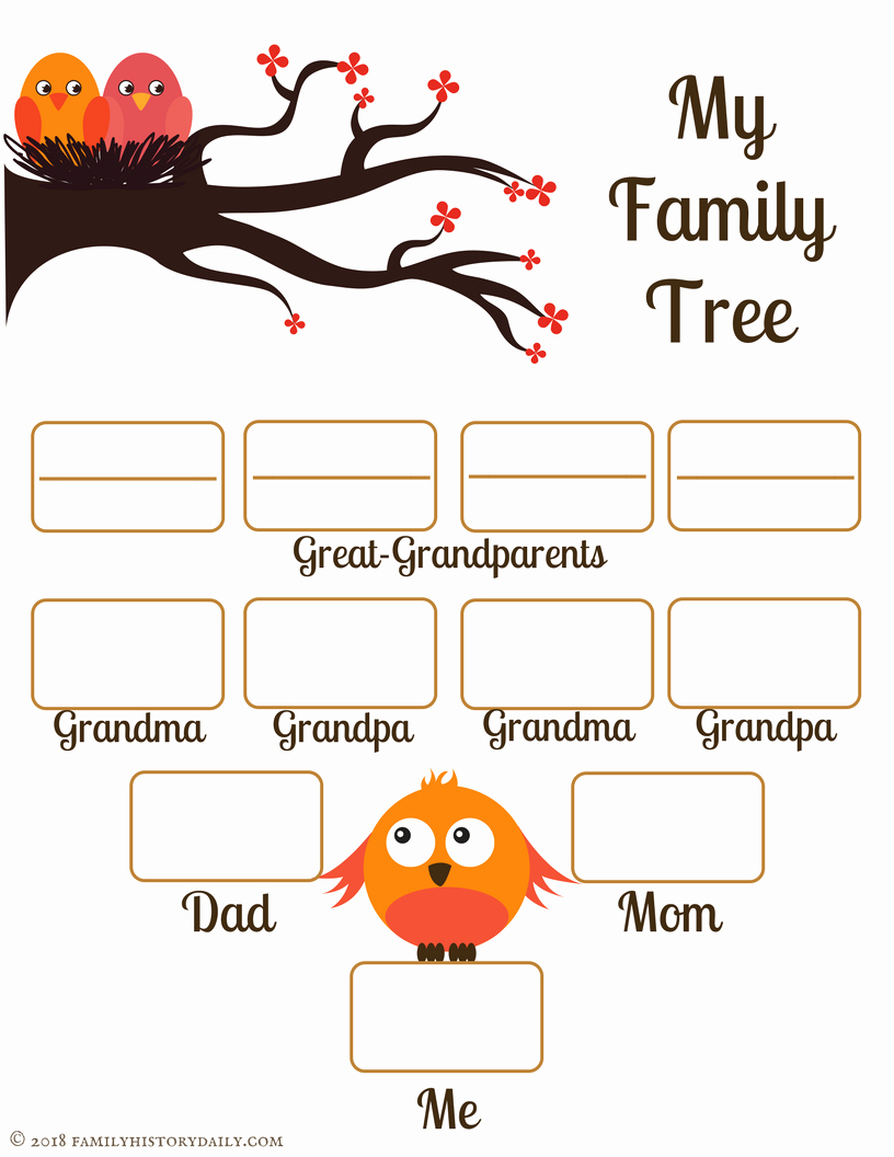4 Free Family Tree Templates for Genealogy Craft or