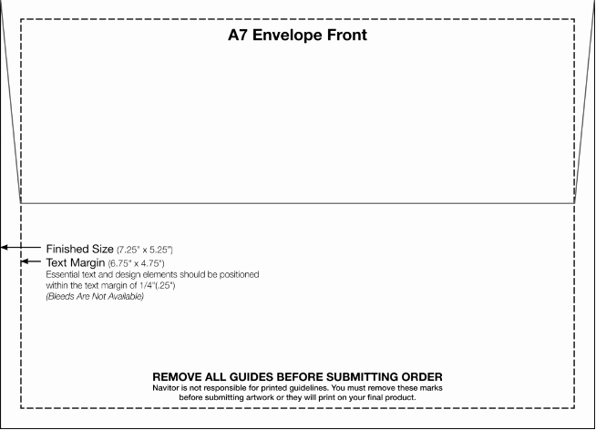 4 Free Printable A7 Envelope Templates